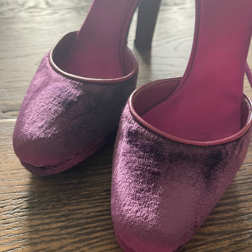 Gucci Purple Tom Ford Farewell Collection Mink Python Velvet Heel Pumps - Picture 6 of 11